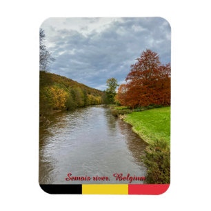 Landskap vid floden Semois i Bouillon, Belgien res Magnet