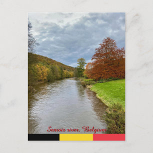 Landskap vid floden Semois i Bouillon, Belgien res Vykort