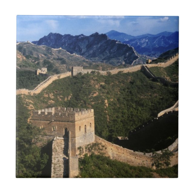 Landskap vid kinesiska muren, Jinshanling, Kina Kakelplatta (Framsidan)