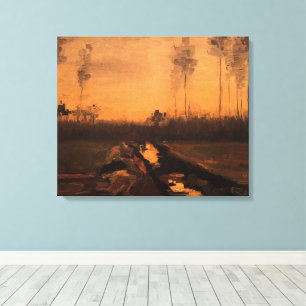 Landskap vid skymning av Vincent van Gogh Canvastryck