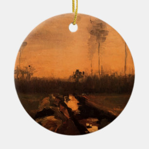 Landskap vid skymning av Vincent van Gogh Julgransprydnad Keramik