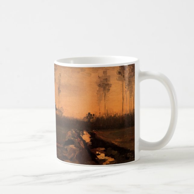 Landskap vid skymning av Vincent van Gogh Kaffemugg (Höger)