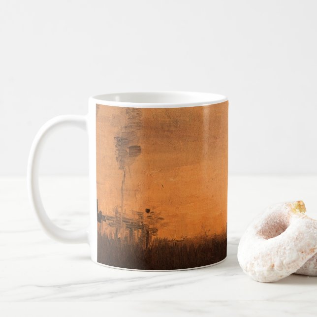 Landskap vid skymning av Vincent van Gogh Kaffemugg (Med munk)