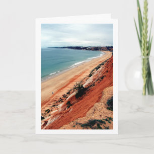 Landskap vid stranden i Portugal Kort