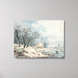Landskap: Vinter Canvastryck