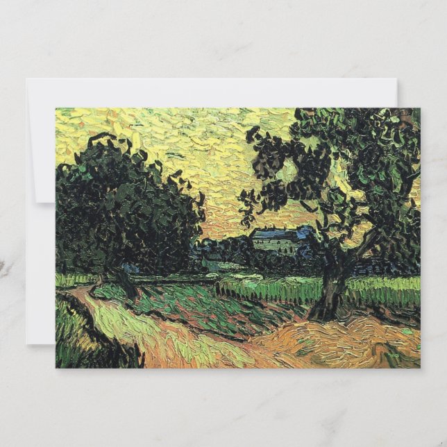 Landskap w Chateau of Auvers av Vincent van Gogh (Framsida)