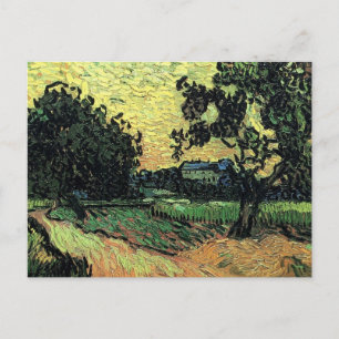 Landskap w Chateau of Auvers av Vincent van Gogh Vykort