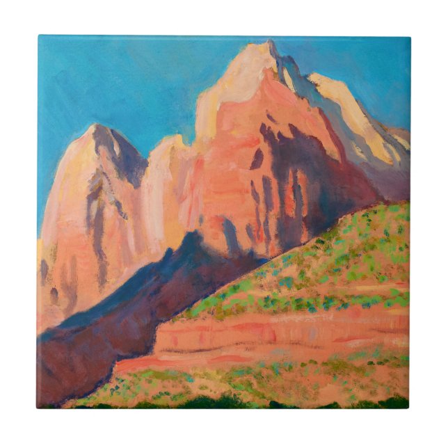 Landskap, Zion nationalpark av Maynard Dixon Kakelplatta (Framsidan)