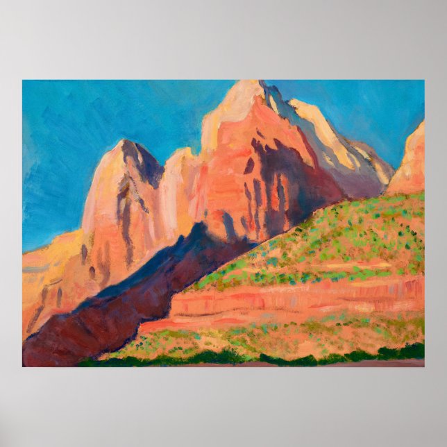 Landskap, Zion nationalpark av Maynard Dixon Poster (Framsidan)