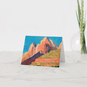 Landskap, Zion nationalpark av Maynard Dixon Tack Kort