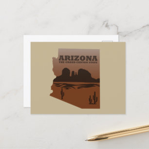 Landskapet Arizona karta Grand Canyon Helg Vykort