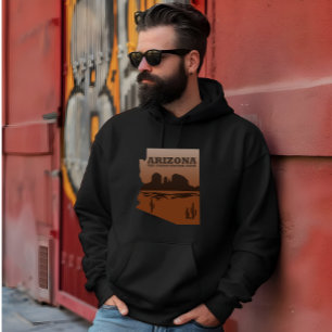 Landskapet Arizona karta Grand Canyon Hoodie