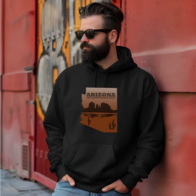 Landskapet Arizona karta Grand Canyon Hoodie (Skapare uppladdad)