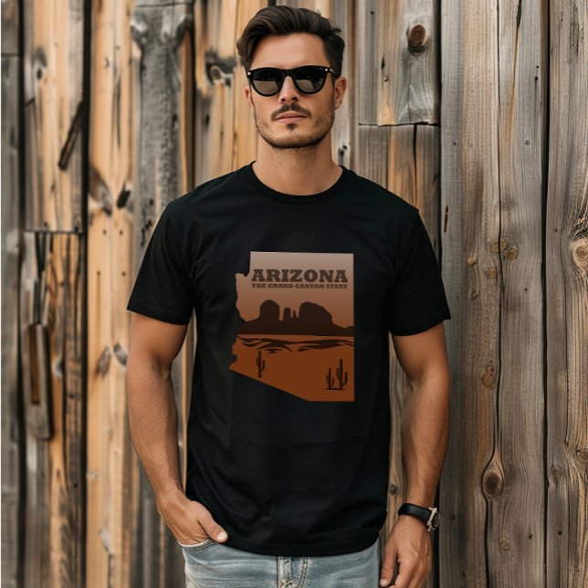 Landskapet Arizona karta Grand Canyon T Shirt (Skapare uppladdad)