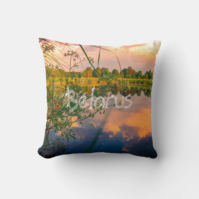 Landskapet Cushion Pillow för Vitryssland Sjö Kudde (Framsida)