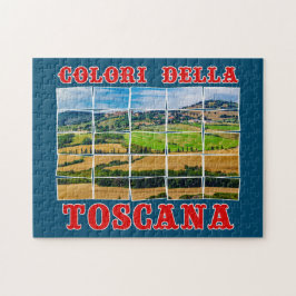 Landskapet "Färg i Toskana". Palettplatta, Italien Pussel
