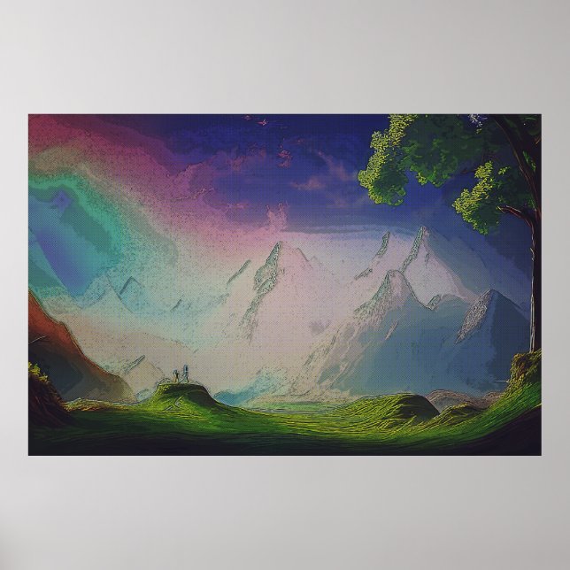 Landskapet i en främmande värld poster (Framsidan)