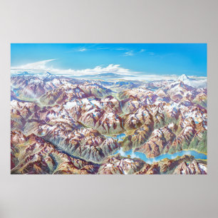 Landskapet i nationalparken North Cascades (inga e Poster