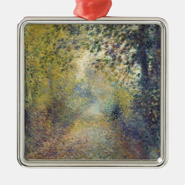 Landskapet i Skogen (av Pierre-Auguste Renoir) Julgransprydnad Metall (Framsidan)