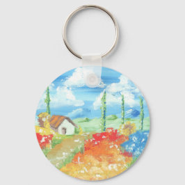 Landskapet i Tuscany Nyckelring
