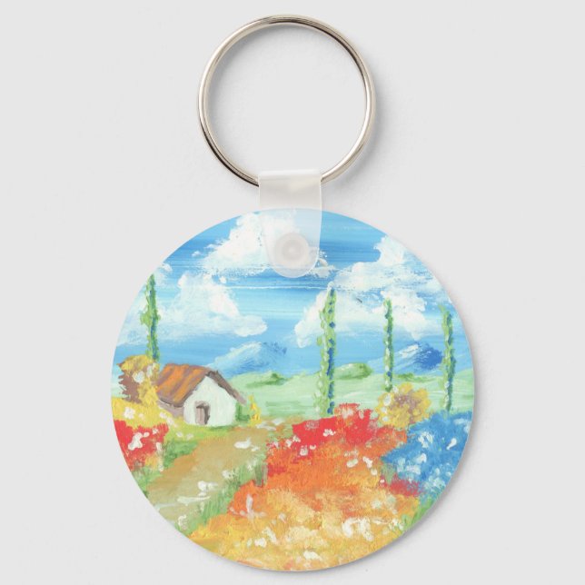Landskapet i Tuscany Nyckelring (Framsida)