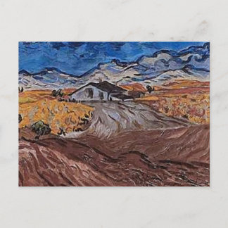Landskapet nära Saint-Rémy, Vincent van Gogh-Bran Vykort