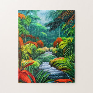 Landskapet Porträtt i en jungle Pussel