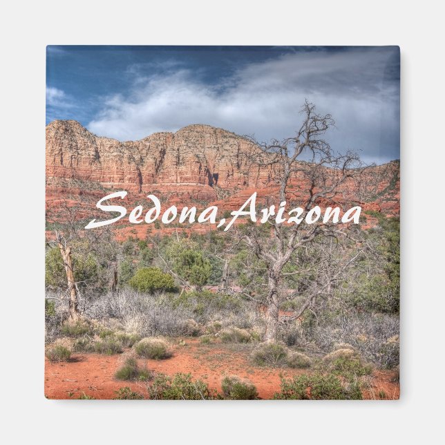 Landskapet Sedona Arizona (sten) Magnet (Framsidan)