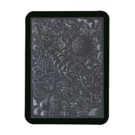 Landskapet silver i bläck magnet