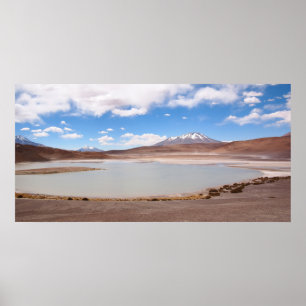 Landskapet sjö på Altiplano poster