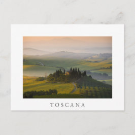 Landskapet Toscana backe vid soluppgången Vykort