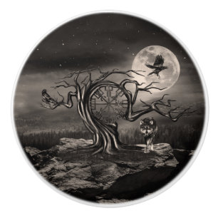 Landskapet Vegvisir Träd-Måne Knopp
