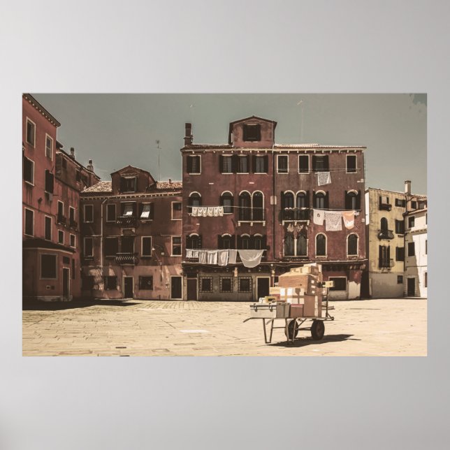 Landskapet Venedig vintage-stil Poster (Framsidan)