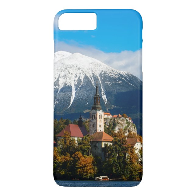 Landskapet vid sjön Bled på hösten Case-Mate iPhone Skal (Baksida)