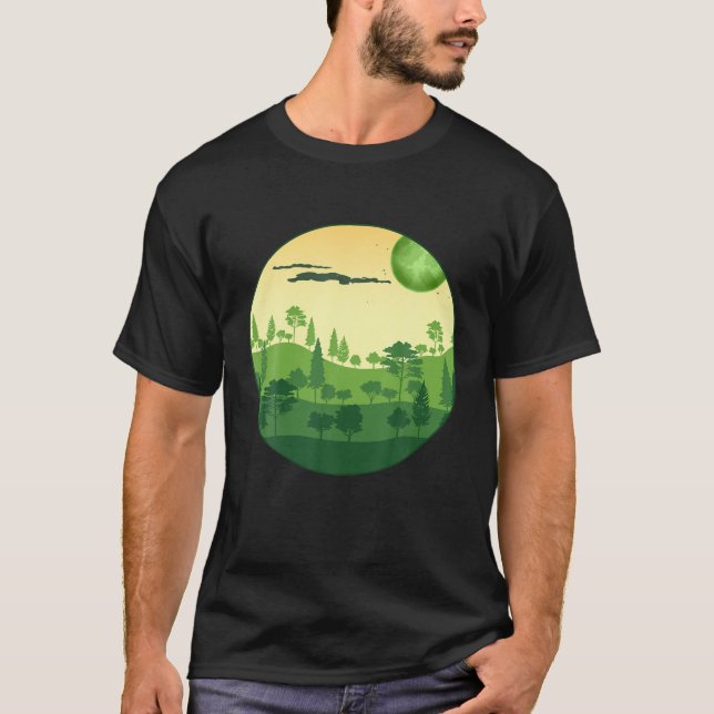 Landskapet Wildlife Nature Träd Forest T Shirt (Framsida)