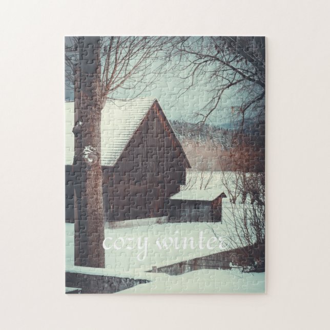 Landskapet Winter land Pussel (Vertikal)