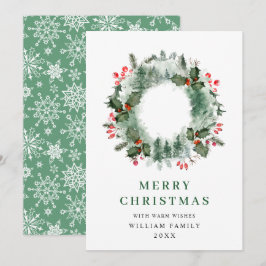 Landskapets årshelg Holly Berry Gräs-skogen Jul Julkort