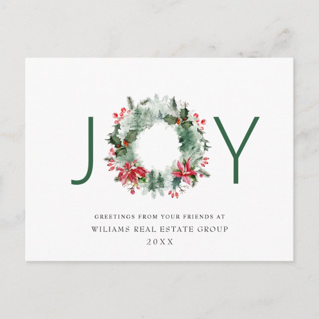 Landskapets årshelg Holly Berry Gräs-skogen Jul Vykort (Framsida)