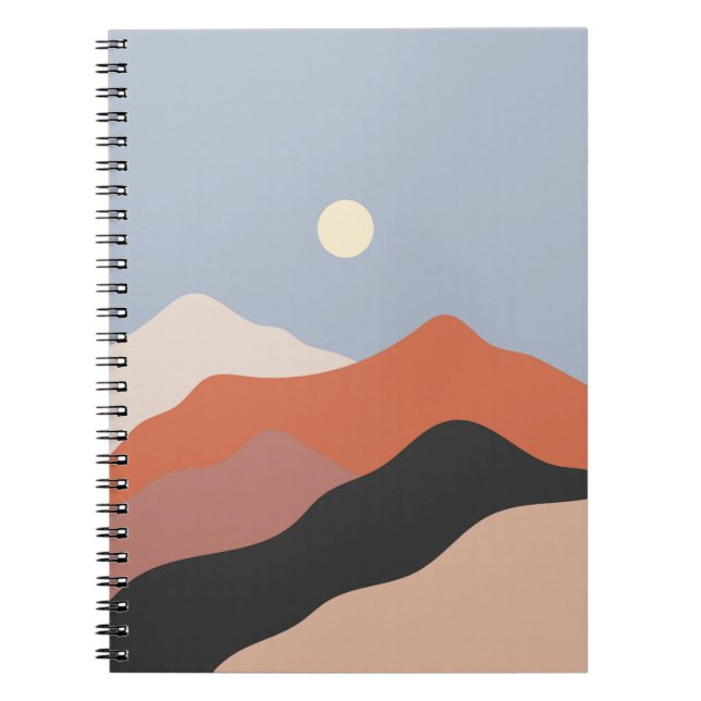 Landskapets mitt århundrade illustrationer,minimal anteckningsbok (Framsidan)