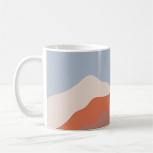Landskapets mitt århundrade illustrationer,minimal kaffemugg