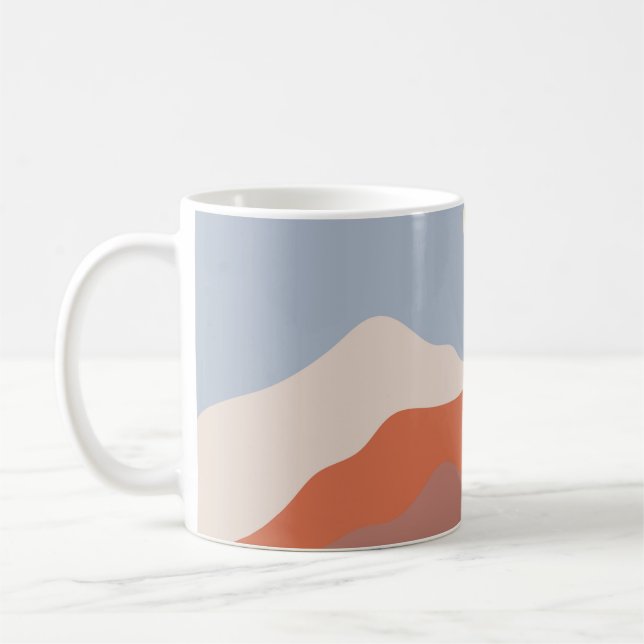 Landskapets mitt århundrade illustrationer,minimal kaffemugg (Vänster)