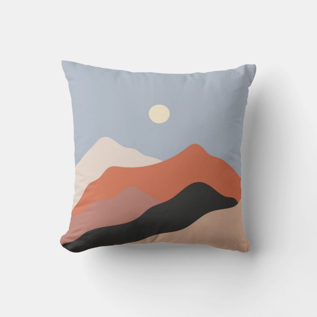 Landskapets mitt århundrade illustrationer,minimal kudde (Framsida)