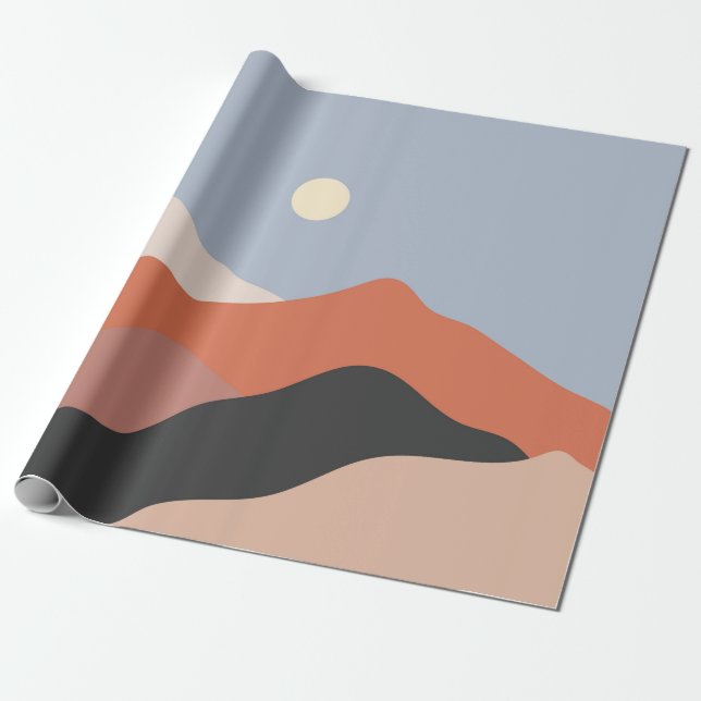 Landskapets mitt århundrade illustrationer,minimal presentpapper (Utrullad)