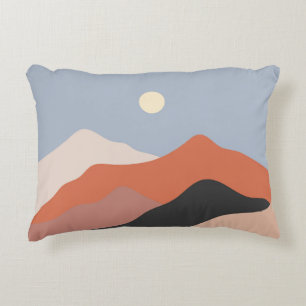 Landskapets mitt århundrade illustrationer,minimal prydnadskudde