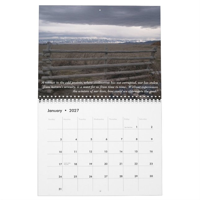 Landskapkalender 2 kalender (Jan 2027)