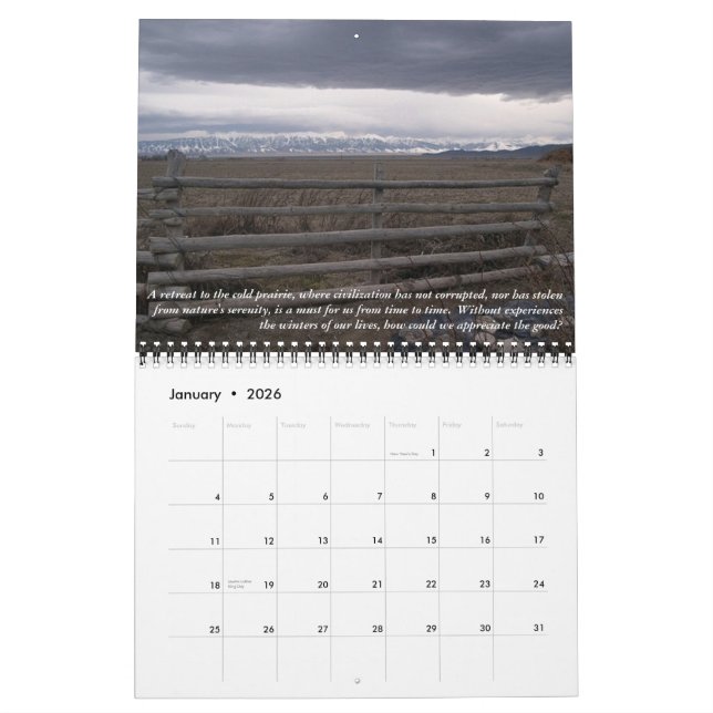 Landskapkalender 2 kalender (Jan 2026)