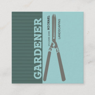 Landskapning Gräsmatta Garden Verktyg Pruning Scis Fyrkantigt Visitkort