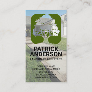 Landskapning Träd Logotyp Bostäder Visitkort
