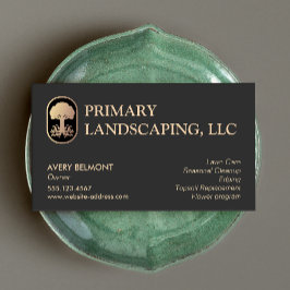 Landskaps- och Gräsmatta-utformning Roterad Träd Visitkort