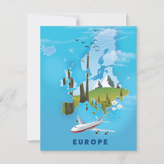 Landskapsaffisch för Europa Karta (Framsida)